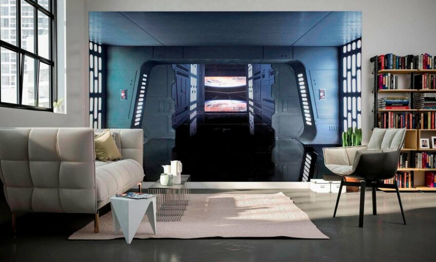 Komar Vliestapete »Star Wars Death Star Floor«, glatt, Comic-Tapeten-Ideen für dein Zuhause von Home Trends