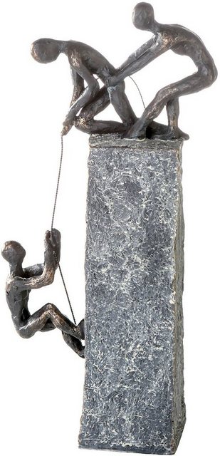 Casablanca by Gilde Dekofigur »Skulptur Assistance« (1 Stück), Dekoobjekt, Höhe 43 cm, mit Spruchanhänger, Wohnzimmer-Figuren-Inspirationen