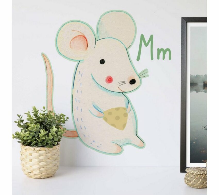 Wall-Art Wandtattoo »Maus Mouse Buchstabe M« (1 Stück)-Wandtattoos-Ideen für dein Zuhause von Home Trends