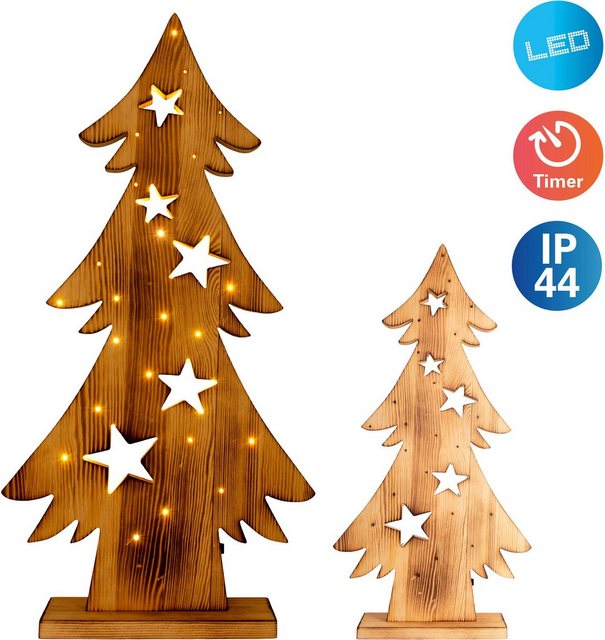 näve LED Dekoobjekt »LED-Holztannenbaum h: 70cm«, Für Aussenbereich geeignet-Lampen-Inspirationen