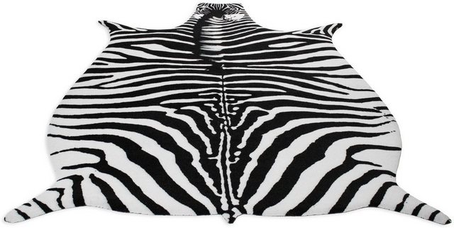 Fellteppich »Zebra Look«, Living Line, fellförmig, Höhe 7 mm, Kunstfell, bedruckt, waschbar, ideal im Wohnzimmer & Schlafzimmer-Teppiche-Inspirationen