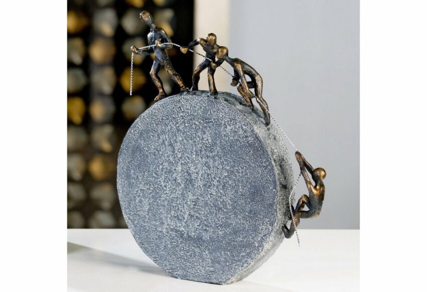 Casablanca by Gilde Dekofigur »Skulptur Lifting« (1 Stück), Dekoobjekt, Höhe 36 cm, mit Spruchanhänger, Wohnzimmer-Figuren-Ideen für dein Zuhause von Home Trends