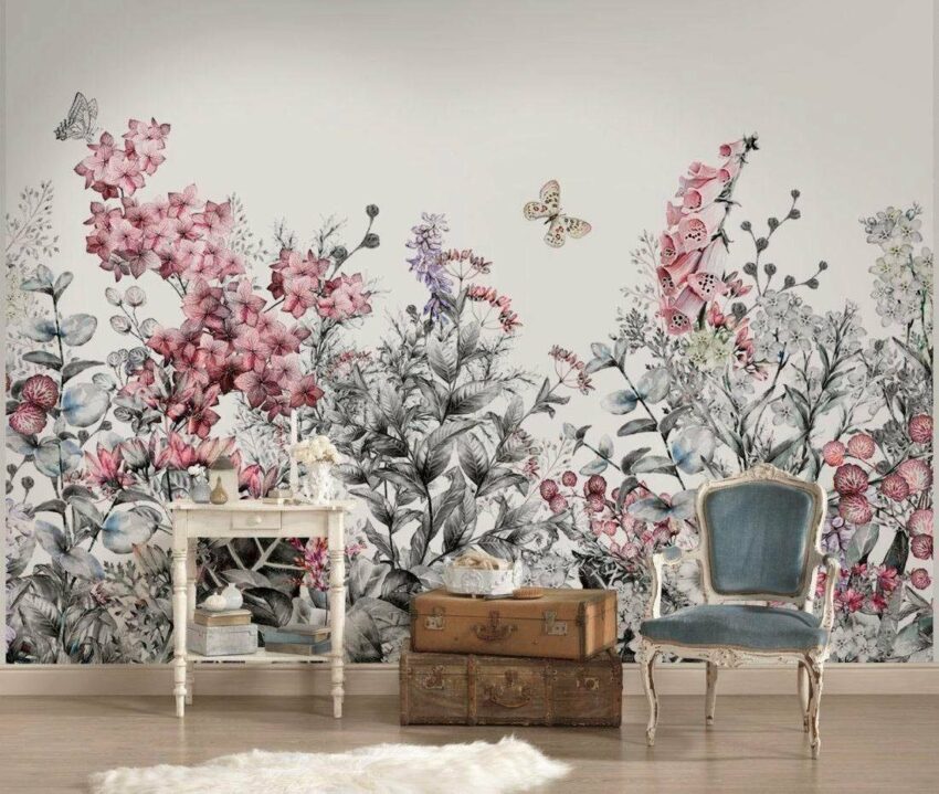 living walls Fototapete »Blumenwiese Vlies«, glatt, (1 St), 350 x 255 cm-Tapeten-Ideen für dein Zuhause von Home Trends