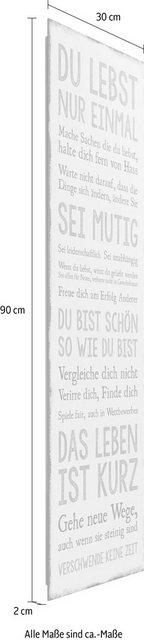 Reinders! Holzbild »Deco Panel 30x90 Das Leben«-Bilder-Inspirationen