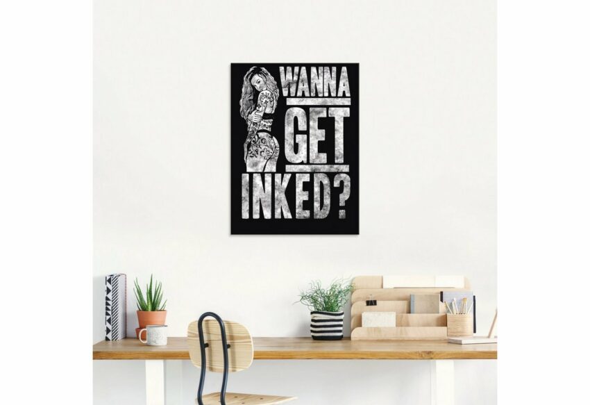 Artland Glasbild »Tattoo Frau«, Sprüche & Texte (1 Stück)-Bilder-Ideen für dein Zuhause von Home Trends