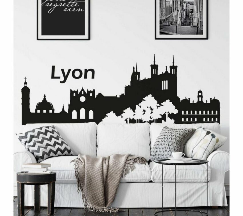 Wall-Art Wandtattoo »XXL Stadt Skyline Lyon 120cm« (1 Stück)-Wandtattoos-Ideen für dein Zuhause von Home Trends