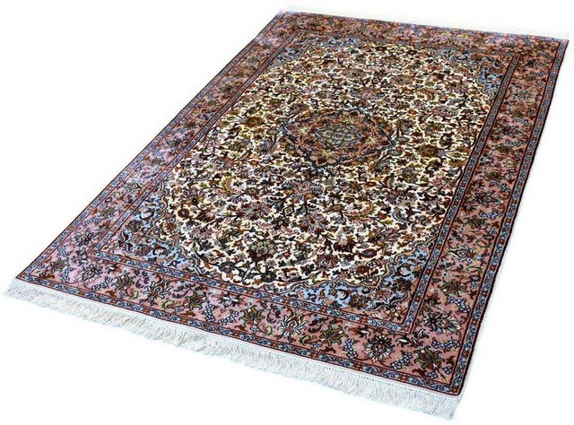 Seidenteppich »Kashan 8896«, Kayoom, rechteckig, Höhe 10 mm, Einzelstück mit Zertifikat, Wohnzimmer-Teppiche-Inspirationen