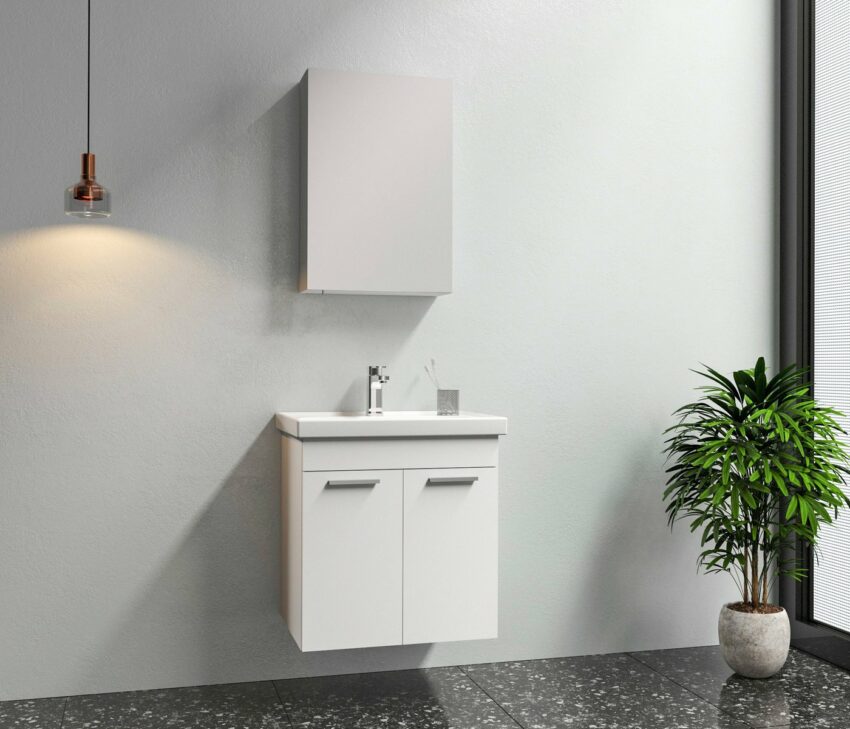 Badmöbel-Set »Enez«, (3-St), Breite 65 cm, mit Ablage-Badmöbel-Sets-Ideen für dein Zuhause von Home Trends