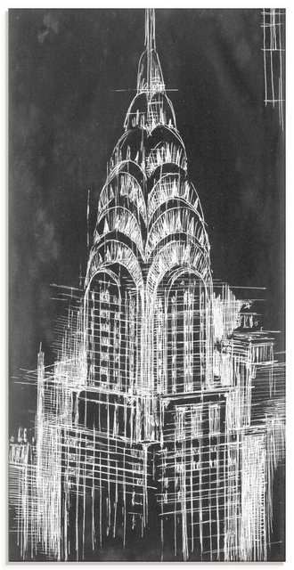 Artland Glasbild »Chrysler Entwurf«, Gebäude (1 Stück)-Bilder-Inspirationen