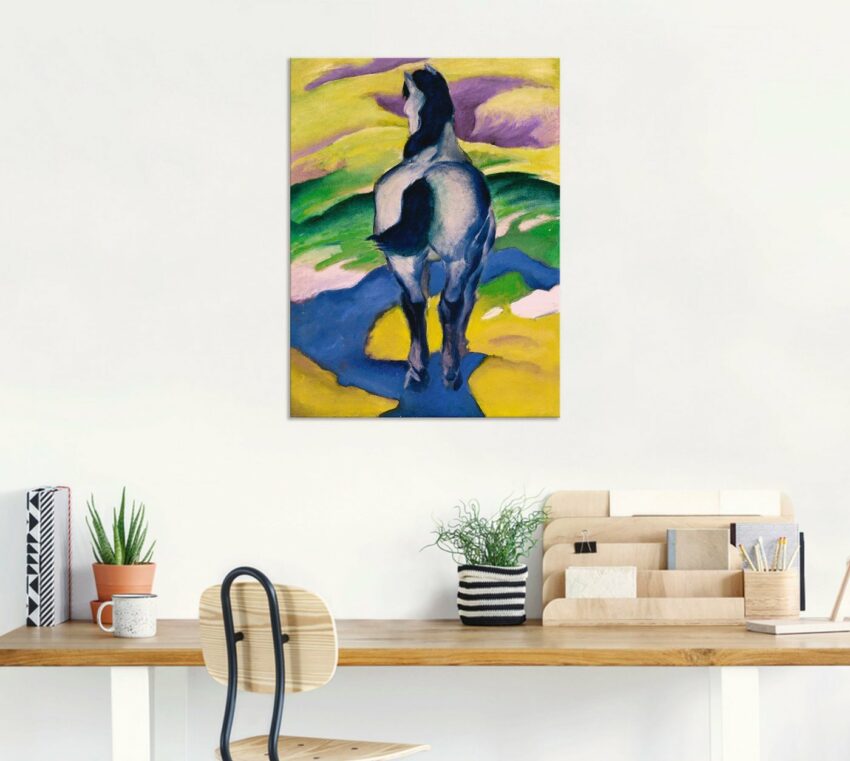 Artland Wandbild »Blaues Pferd II. 1911«, Haustiere (1 Stück), in vielen Größen & Produktarten - Alubild / Outdoorbild für den Außenbereich, Leinwandbild, Poster, Wandaufkleber / Wandtattoo auch für Badezimmer geeignet-Bilder-Ideen für dein Zuhause von Home Trends