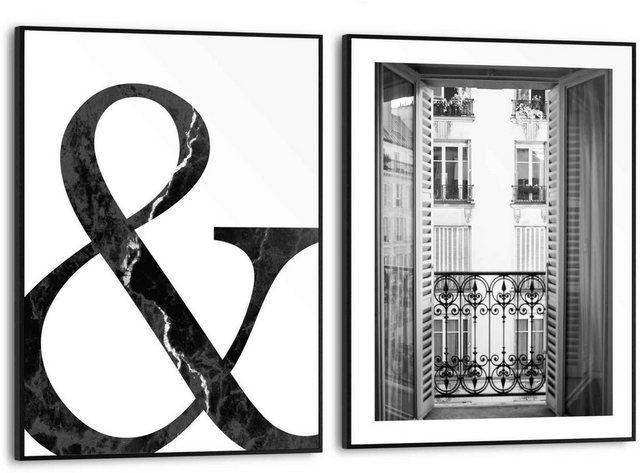 Reinders! Wandbild »Fransösischer Balkon Stilvoll - Modern - Frankreich«, (2 Stück)-Bilder-Inspirationen