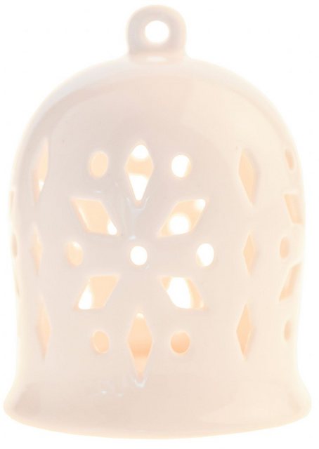 VALENTINO Wohnideen LED Dekolicht »Glocke Gloria«, mit Schneeflockenmotiv, aus Pozellan, Höhe ca. 14 cm-Lampen-Inspirationen