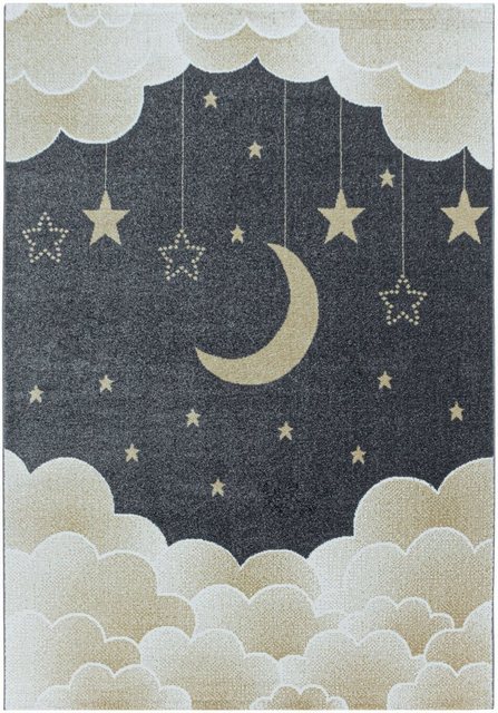 Kinderteppich »FUNNY 2101«, Ayyildiz Teppiche, rechteckig, Höhe 11 mm, Kinder Mond Sterne Motivteppich-Teppiche-Inspirationen