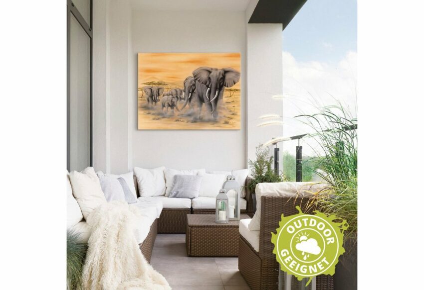 Artland Wandbild »Steppenelefanten«, Elefanten Bilder (1 Stück), in vielen Größen & Produktarten - Alubild / Outdoorbild für den Außenbereich, Leinwandbild, Poster, Wandaufkleber / Wandtattoo auch für Badezimmer geeignet-Bilder-Ideen für dein Zuhause von Home Trends