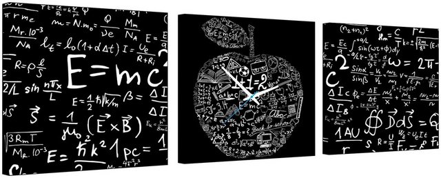Conni Oberkircher´s Bild »Blackboard - Abstrakte Kunst Mathematik«, Zeichen (Set), mit dekorativer Uhr, Zahlen, Formeln-Bilder-Inspirationen