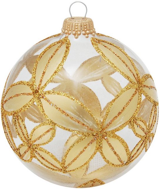 Krebs Glas Lauscha Weihnachtsbaumkugel »CBK03433« (1 Stück), aus Glas, mit Blumendekor-Weihnachtskugeln-Inspirationen