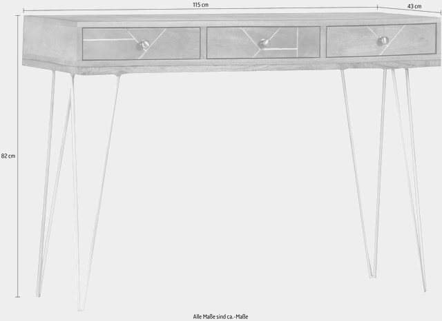 Gutmann Factory Konsole »Scan«, mit modernen Haarnadel Beinen-Tische-Inspirationen