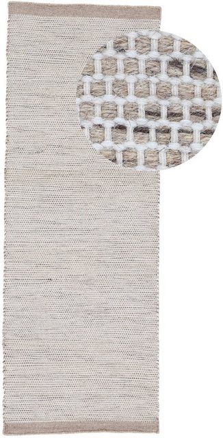 Läufer »Mona«, carpetfine, rechteckig, Höhe 5 mm, Wendeteppich aus Wolle/Baumwolle-Teppiche-Inspirationen