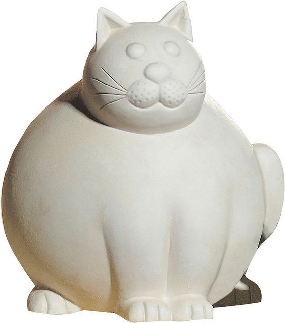 GILDE Dekofigur »Katze Molli, creme-weiß« (1 Stück), Dekoobjekt, Tierfigur, Höhe 30 cm, aus Keramik, Wohnzimmer-Figuren-Inspirationen