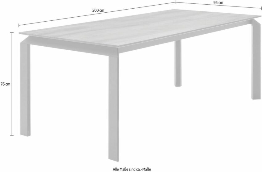 GWINNER Esstisch »Misano«, wahlweise mit Auszugsfunktion, Breite/Tiefe 200/95 cm-Tische-Ideen für dein Zuhause von Home Trends