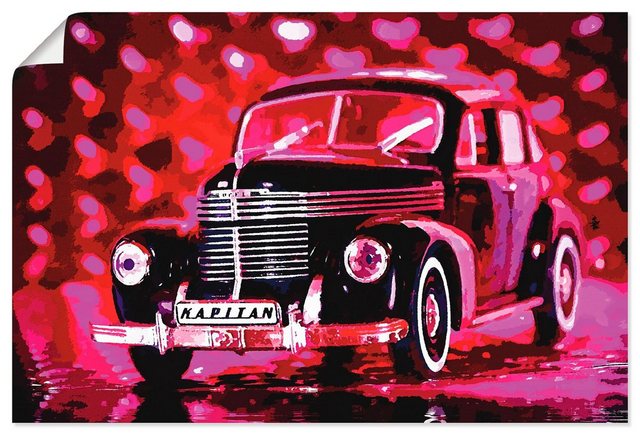 Artland Wandbild »Opel Kapitän - Pretty In Pink«, Auto (1 Stück), in vielen Größen & Produktarten - Alubild / Outdoorbild für den Außenbereich, Leinwandbild, Poster, Wandaufkleber / Wandtattoo auch für Badezimmer geeignet-Bilder-Inspirationen