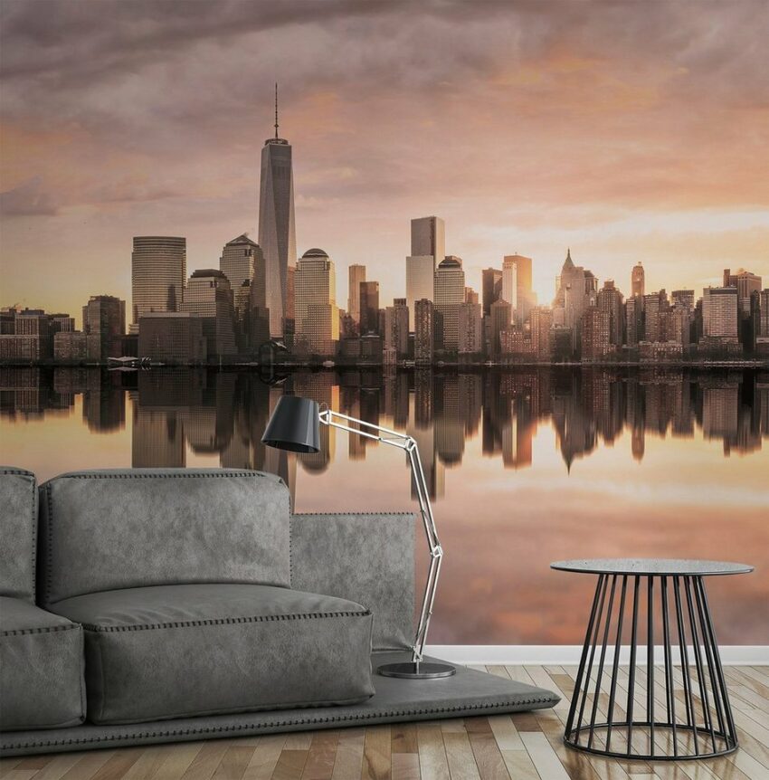 living walls Fototapete »Designwalls Skyline New York 2«, glatt, (5 St)-Tapeten-Ideen für dein Zuhause von Home Trends