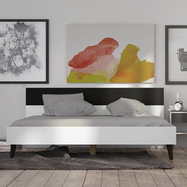 Home affaire Bett »Oslo«, mit massiven Eichenholzbeinen, Zweifarbig, Made in Denmark, in verschiedenen Bettbreiten-Betten-Inspirationen