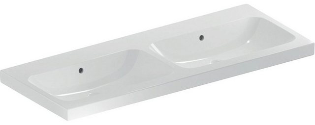GEBERIT Doppelwaschbecken »Icon Light« (1-St), 120x48cm ohne HL, mit ÜL, weiß, Ohne KeraTect Beschichtung-Waschbecken-Inspirationen