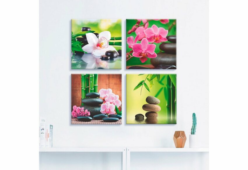 Artland Leinwandbild »Spa Bambus Zweige Zen Steine«, Zen (4 Stück)-Bilder-Ideen für dein Zuhause von Home Trends