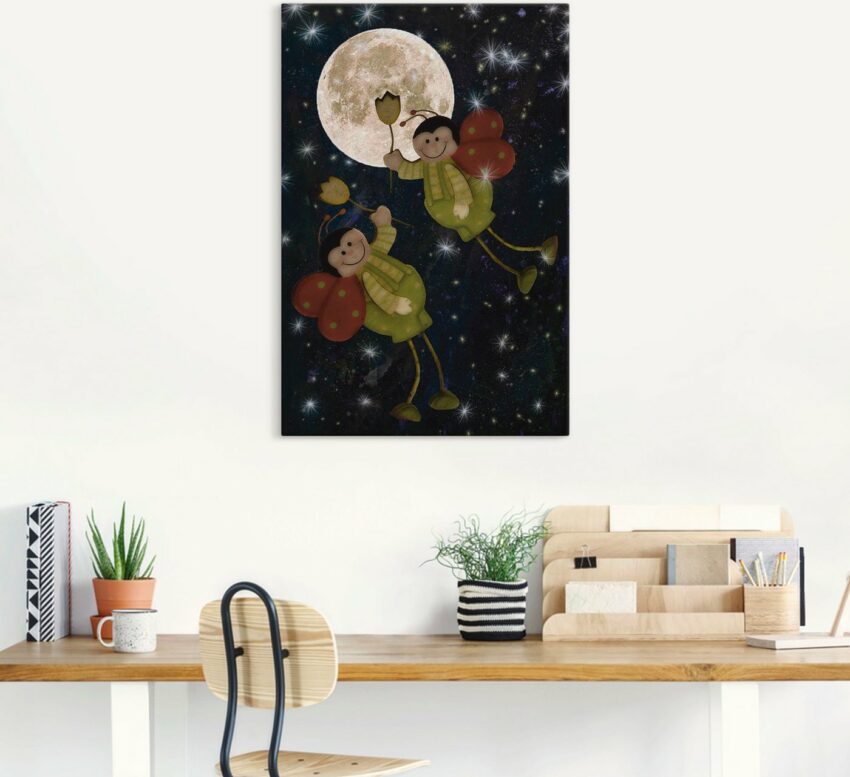 Artland Wandbild »Flug zum Mond«, Märchenbilder (1 Stück), in vielen Größen & Produktarten - Alubild / Outdoorbild für den Außenbereich, Leinwandbild, Poster, Wandaufkleber / Wandtattoo auch für Badezimmer geeignet-Bilder-Ideen für dein Zuhause von Home Trends