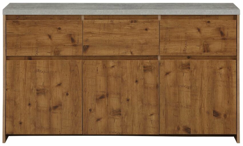 Home affaire Highboard »Maribo«, im modernen Landhaus-Stil, mit schöner Betontopplatte, Breite 140 cm-Highboards-Ideen für dein Zuhause von Home Trends