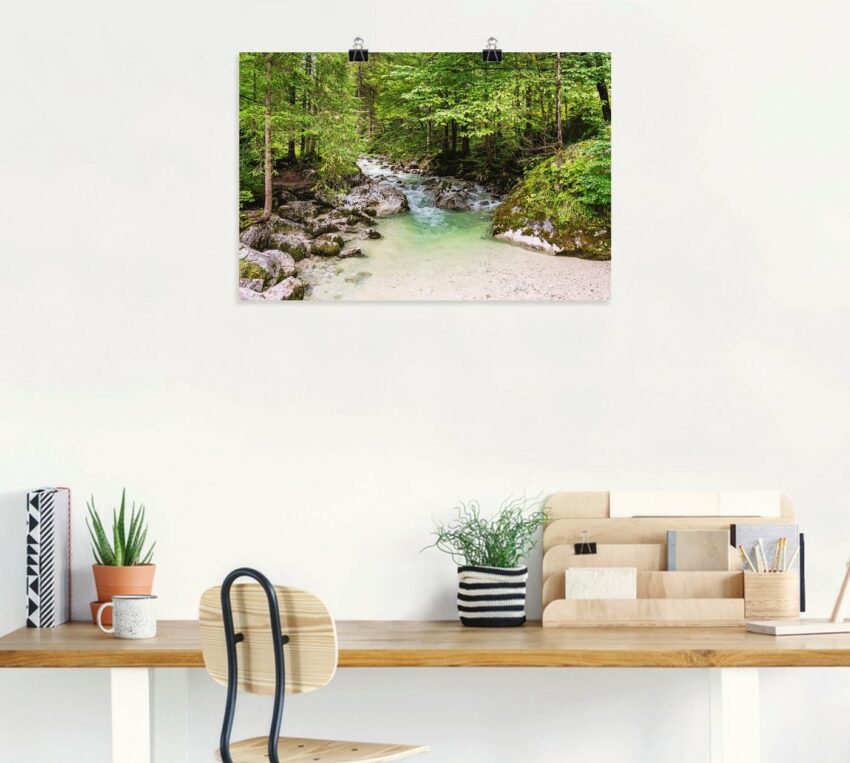 Artland Wandbild »Ramsauer Ache im Zauberwald«, Gewässer (1 Stück), in vielen Größen & Produktarten - Alubild / Outdoorbild für den Außenbereich, Leinwandbild, Poster, Wandaufkleber / Wandtattoo auch für Badezimmer geeignet-Bilder-Ideen für dein Zuhause von Home Trends