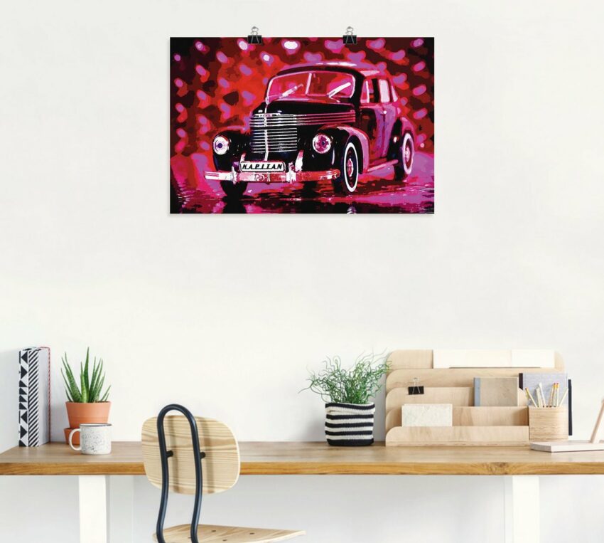 Artland Wandbild »Opel Kapitän - Pretty In Pink«, Auto (1 Stück), in vielen Größen & Produktarten - Alubild / Outdoorbild für den Außenbereich, Leinwandbild, Poster, Wandaufkleber / Wandtattoo auch für Badezimmer geeignet-Bilder-Ideen für dein Zuhause von Home Trends
