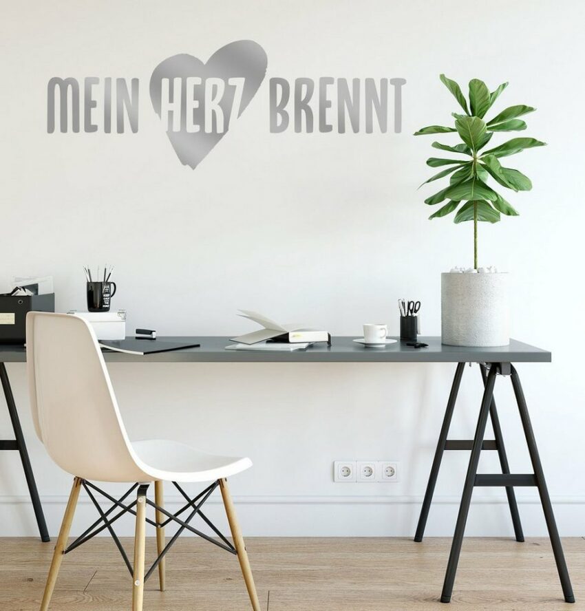 queence Wandtattoo »MEIN HERZ BRENNT« (1 Stück)-Wandtattoos-Ideen für dein Zuhause von Home Trends