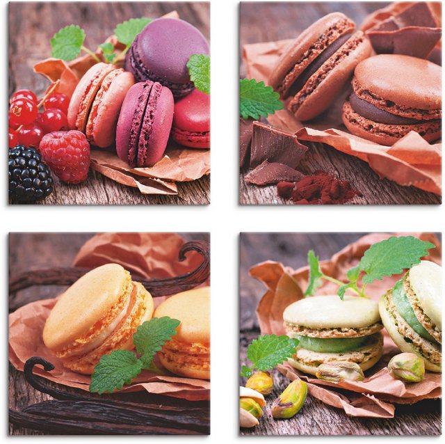 Artland Leinwandbild »Macarons«, Süßspeisen (4 Stück)-Bilder-Inspirationen