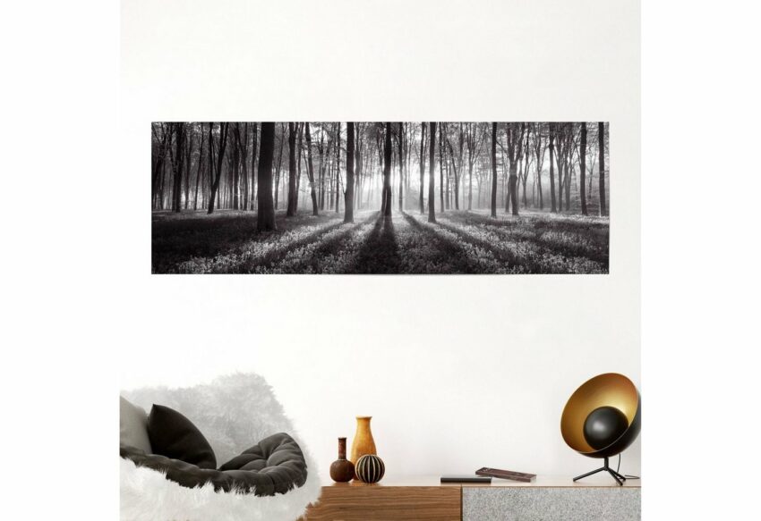 Reinders! Poster »Sonnenaufgang im Wald Schwarz-Weiß«, (1 Stück)-Bilder-Ideen für dein Zuhause von Home Trends