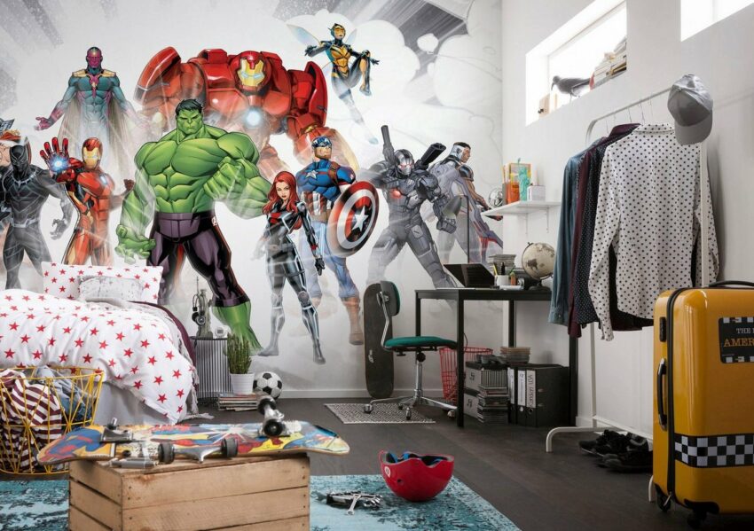 Komar Fototapete »Avengers Unite«, glatt, bedruckt, Comic, Retro, mehrfarbig, BxH: 500x280 cm-Tapeten-Ideen für dein Zuhause von Home Trends