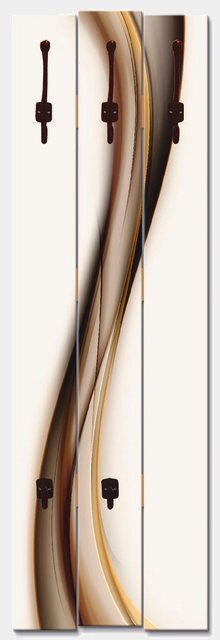 Artland Garderobenpaneel »Welle«, platzsparende Wandgarderobe aus Holz mit 4 Haken, geeignet für kleinen, schmalen Flur, Flurgarderobe-Garderoben-Inspirationen