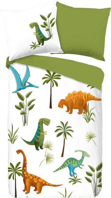 Kinderbettwäsche »Jurassic park«, good morning, mit Dinosauriern-Bettwäsche-Inspirationen