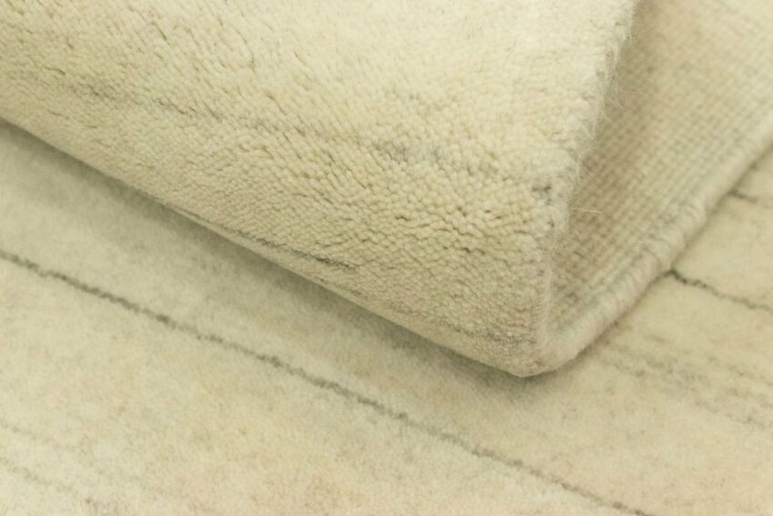 Wollteppich »Loribaft Teppich handgewebt naturweiß«, morgenland, rechteckig, Höhe 8 mm, Kurzflor-Teppiche-Ideen für dein Zuhause von Home Trends