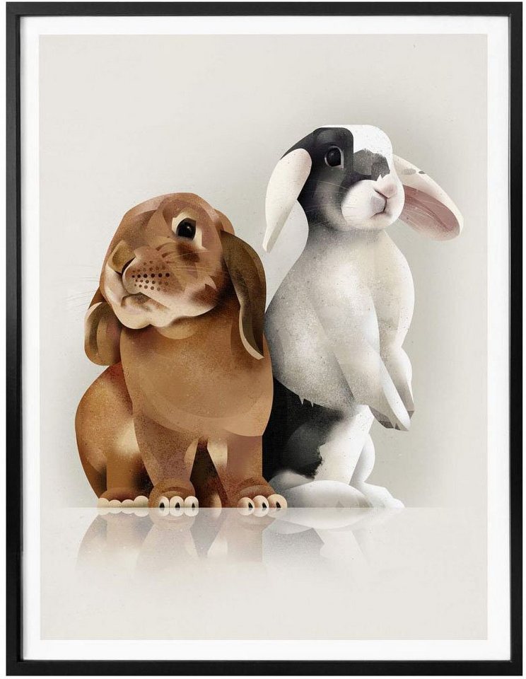Wall-Art Poster »Bunny Love«, Schriftzug (1 Stück), Poster, Wandbild, Bild, Wandposter-Bilder-Ideen für dein Zuhause von Home Trends