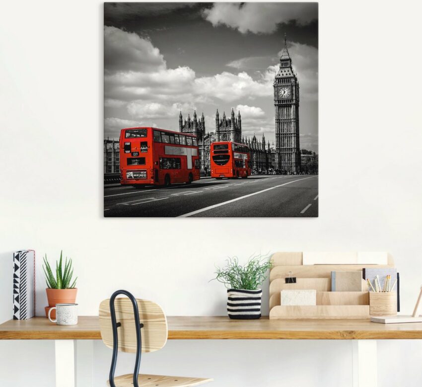 Artland Wandbild »Typisch London«, London (1 Stück), in vielen Größen & Produktarten - Alubild / Outdoorbild für den Außenbereich, Leinwandbild, Poster, Wandaufkleber / Wandtattoo auch für Badezimmer geeignet-Bilder-Ideen für dein Zuhause von Home Trends