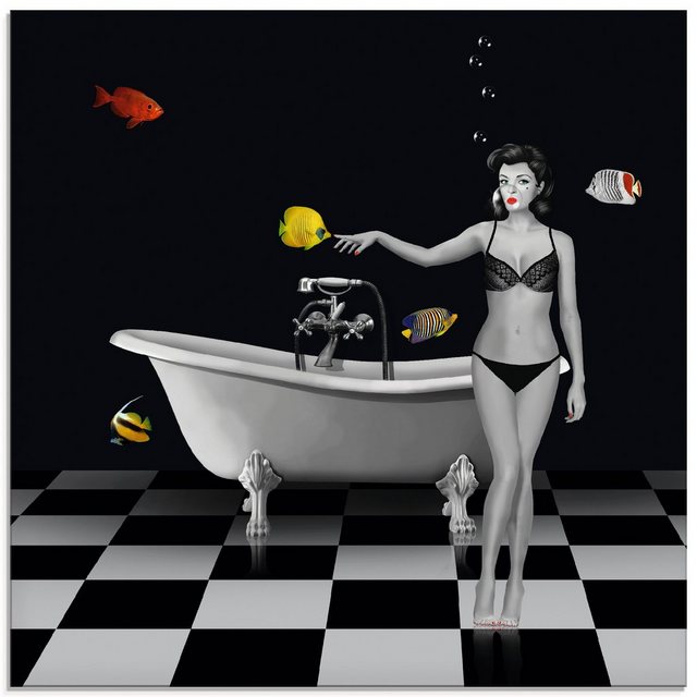 Artland Glasbild »Ein Badezimmer für Fische«, Frau (1 Stück)-Bilder-Inspirationen