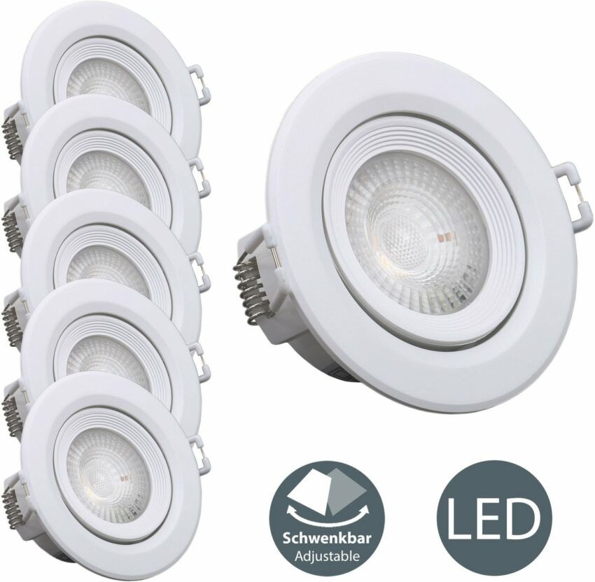 B.K.Licht LED Einbauleuchte, LED Einbaustrahler 230V Einbauspots Lampen ultra-flach inkl. 4W 350lm 5er Set-Lampen-Ideen für dein Zuhause von Home Trends