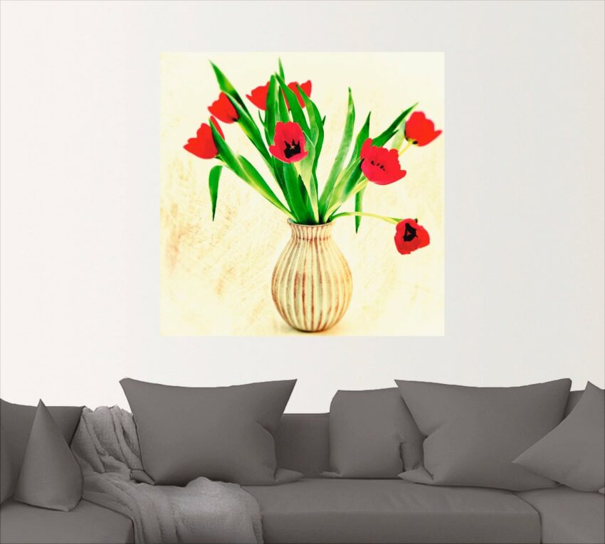 Artland Wandbild »Rote Tulpen«, Blumen (1 Stück), in vielen Größen & Produktarten -Leinwandbild, Poster, Wandaufkleber / Wandtattoo auch für Badezimmer geeignet-Bilder-Ideen für dein Zuhause von Home Trends
