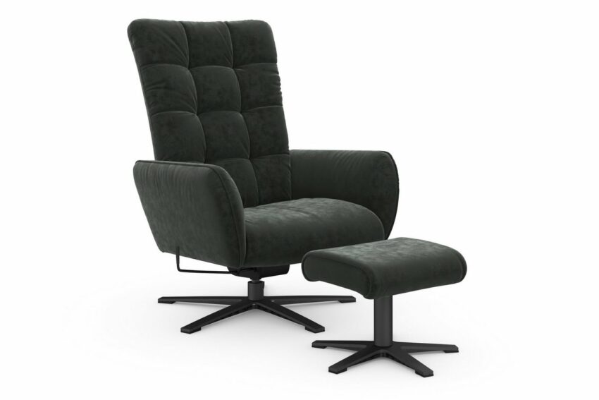 W.SCHILLIG Sessel »deXxter« (Spar-Set, 2-St), Sessel mit Hocker, mit Wipp-Dreh-Funktion, mit Steppung am Rückenteil, Gestell Schwarz pulverbeschichtet-Sessel-Ideen für dein Zuhause von Home Trends