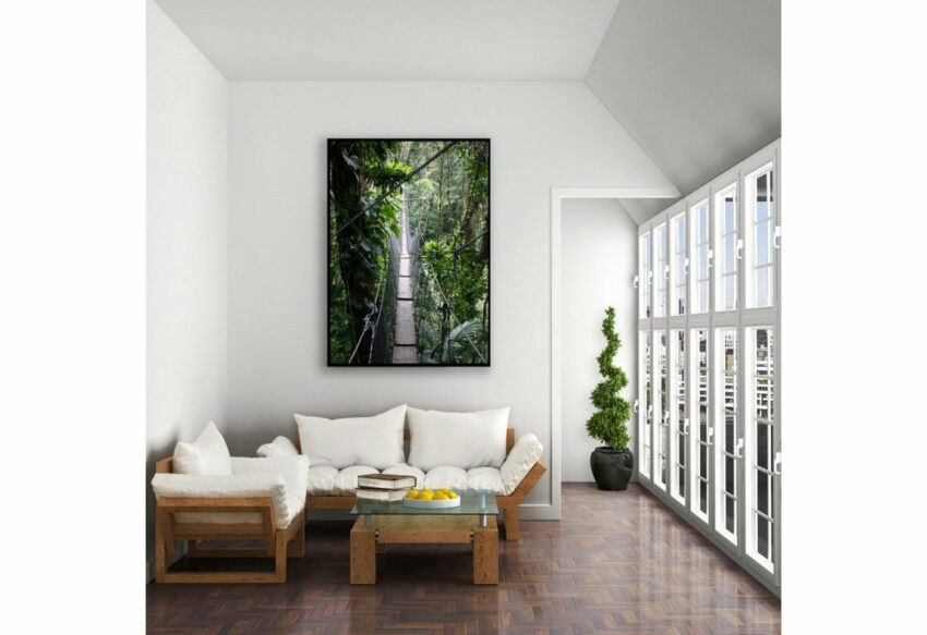 Spiegelprofi GmbH Bild mit Rahmen »Jungle«, (1 Stück), hochwertiger Kunstdruck, Rahmen schwarz-Bilder-Ideen für dein Zuhause von Home Trends