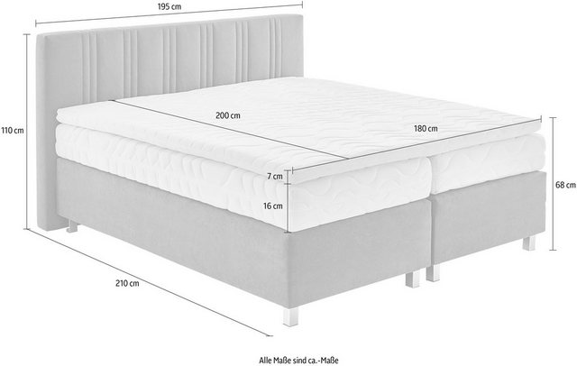 Westfalia Schlafkomfort Boxspringbett, wahlweise mit Bettkasten und Topper-Betten-Inspirationen