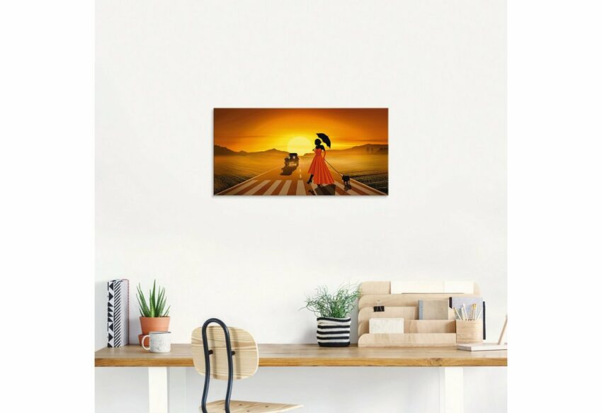 Artland Glasbild »Frau in rot«, Frau (1 Stück)-Bilder-Ideen für dein Zuhause von Home Trends
