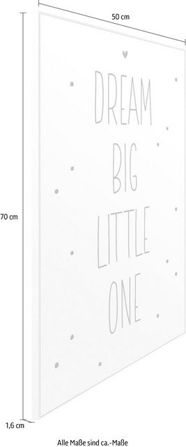 Reinders! Wandbild »Slim Frame White 50x70 Dream Big Little One«-Bilder-Inspirationen